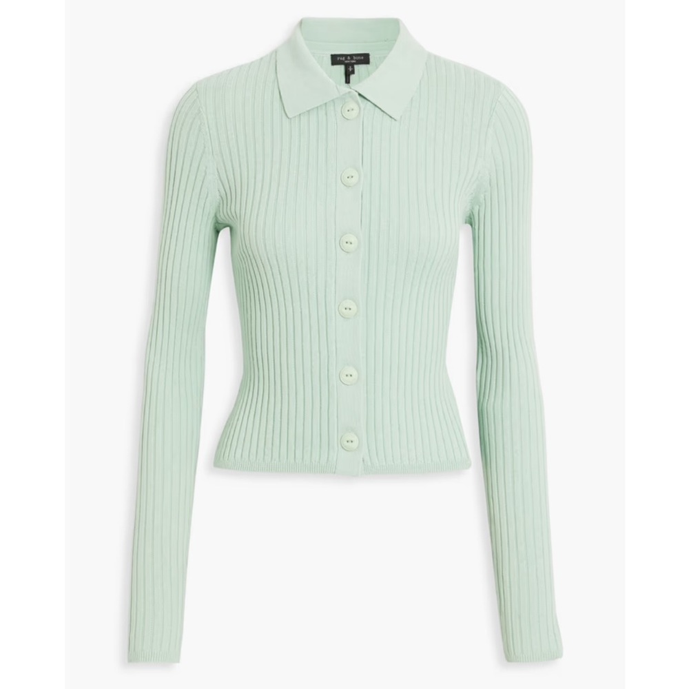 Rag & Bone Nacaya robbed cotton and cashmere blend cardigan